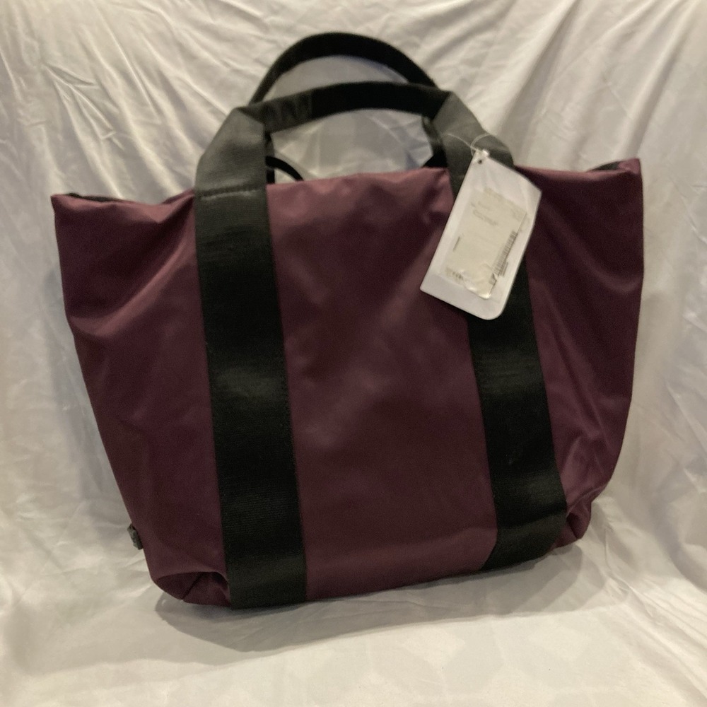 Burgundy Gym Tote Bag Travel Weekender Lightweight‎ Nylon Fabletics Small